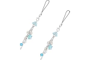 LEGENTLISUR Flower Phone Charms Y2K Cute Cell Phone Chain Strap Accessories with Star for Camera Bag Keychain Wallet Pendants