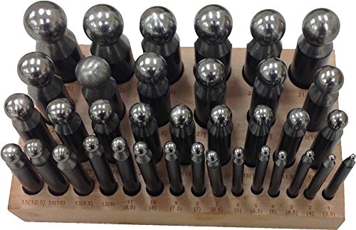 36PC DOMING PUNCH SET WITH WOODEN STAND