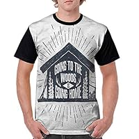 BlountDecor Teen t-Shirt,Wooden Cabin Chalet Quote Fashion Personality Customization