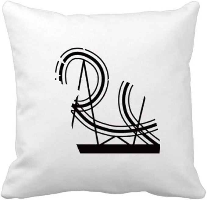 Amazon Co Jp ブラックジェットコースター遊園地のシルエット パイナップル枕カバー正方形を投げる 50cm X 50cm ホーム キッチン