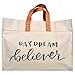 Canvas Beach & Pool Tote - Resort Style Bag (Natural- Daydream Believer)