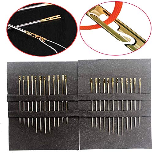 image for SHTCUS 24pcs Needles Stitching Pins, One Second-Needles Big Eye Sewing