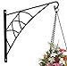 AMAGABELI GARDEN & HOME Hanging Plants Bracket 14'' Wall Planter Hook Flower Pot Bird Feeder Wind Chime Lanterns Hanger Patio Lawn Garden for Shelf Shelves Fence Screw Mount against Door Arm Hardware