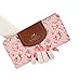 SeptCity Womens Wallet Cute Floral Soft Leather Clutch Gift for Her, 2071-Pink