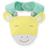 Carter's Unisex Baby Animal Face Terry Teething Bib (Giraffe)