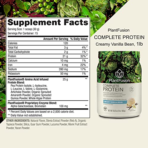 PlantFusion Complete Vegan Protein Powder Plant Based Protein Powder
