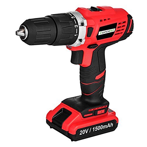Click Here to See More Images Meditool Cordless Lithium-Ion Drill/Driver Set (20V),10 HSS drill,12 nut socket,30 screwdriver bits and Accessories