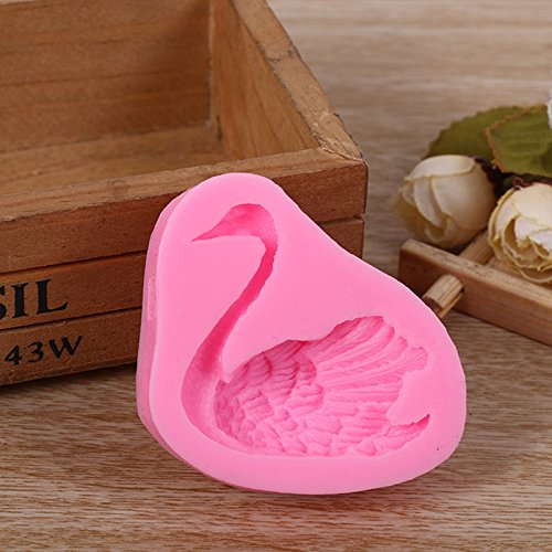 Freedi 2Pcs Silicone Muffin Cookie Cup Cake Baking Mold Chocolate Jelly Pudding Maker Mould Tool Swan Shape