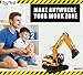 ToyThrill Remote Control Excavator - Fully Functional 15 Channel Die-Cast Construction Tractor - Lights, Sounds, Independently Rotating Workbench, Cab and Metal Shovel