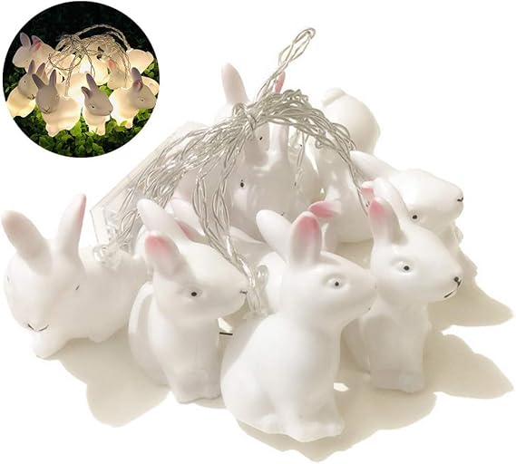 Cdoohiny String Lights，1.5m Easter Exquisite Rabbit Light