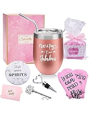 Yorktend Not a Day Over Fabulous Tumbler - Fun Birthday Gifts for Women - Funny Birthday Gifts Ideas for Her, Friend BFF, Mom, Grandma, Wife, Daughter, Sister, Aunt, Coworker