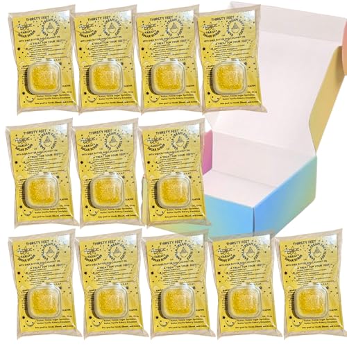 Vanilla Cream 12 Count, Natural Foot Scrub for Dry Skin, Moisurizing Body Scrub, Hypoallergenic Exfoliant, Nourishing with Vitamins A, E, & F, For Men, Women, Girls, Boys, Birthday, Spa, Bath
