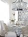 New Galaxy 4-Light Antique Black Round Metal Shade Crystal Chandelier Semi-Flush Mount Ceiling Fixture