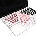 Mosiso Keyboard Cover for MacBook Pro 13 Inch 2017 & 2016 Release A1708 No Touch Bar & New MacBook 12 Inch A1534 Protective Skin, Hollow Rose Gold and White