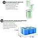 Ice Shot Glass Mold, 2 Pack 6-cups Square Blue Ice Cube Tray, Jelly Tray, Cake Cup Mold, Food Grade Silicone Ice Shot Mould for Christmas Party -Blue