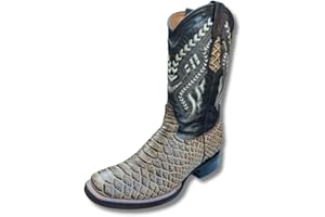 GadwallAR Men's Exotic Pattern Western Cowboy Slip-On Square Toe Boots in Leather-Alex Series Snake, Caiman & Ostrich Styling bota de vaquero para hombre