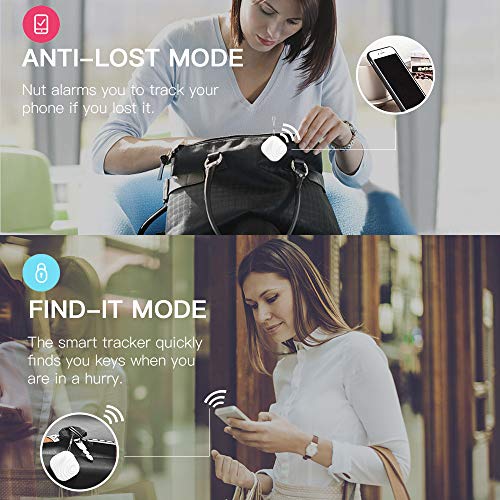 Smart Key Finder Anti-Lost Tracker - Evershop Bluetooth Tracker GPS Locator Wallet Phone Key Anti-Lost Bidirectional Alarm Reminder for Phone, Pets, Keychain, Wallet,Luggage