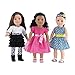 Emily Rose Doll Clothes - 3 Pack 18-Inch Doll Shoes Value Gift Set: Pink Shoes, White Sandals and Black Boots | Accessories Compatible with 18