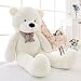 WOWMAX 4 Foot White Giant Teddy Bear Cuddly Stuffed Plush Animals Teddy Bear Toy Doll 47
