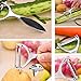 Sunluk Potato Stainless Steel, Kitchen Vegetable Fruit, Wide Swivel Blade and Non Slip Grip, y peeler, Silver