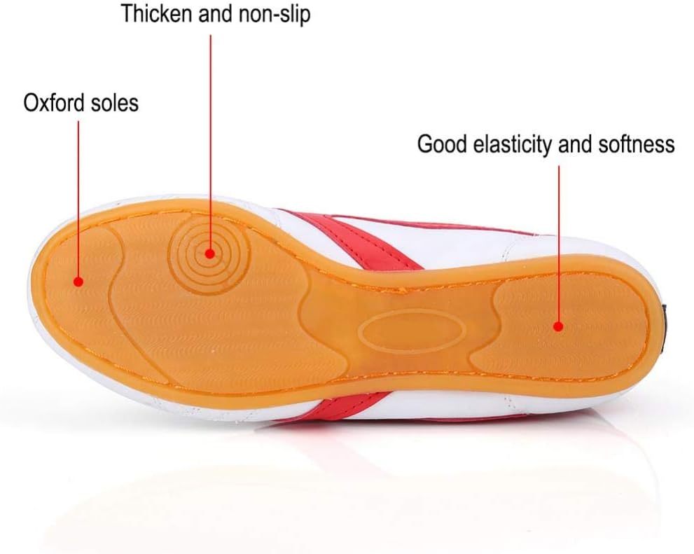 Taekwondo Shoes, Unisex PU Leather Oxford Soles Taekwondo Shoes Lightweight Boxing Kung Fu Tai Chi Sport Gym Shoes with Carry Bag for Children Adults Kids : Sports & Outdoors
