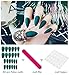 editTime 24PCS Solid Colors Stiletto False Nails Extra Long Acrylic Gradient Color Glossy Coffin Ballerina Press on Nails French Fake Nails Tips(Matte Green)