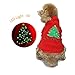royalwise LED Christmas Dog Sweatshirt Lighted Holiday Puppy Hoodie Pet Shirt Cat Winter Warm Clothes (XL, Red)