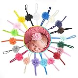 Alonea 20PC Baby Girl Newborn Toddler Chiffon Flower Elastic Headband Headband (20PCS)