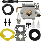Dalom WT-827 Carburetor w Air Filter Fuel Line for Troy-Bilt 753-05133 TB10CS TB20CS TB20DC TB65SS TB70FH TB70SS TB90BC Trimmer TB310QS TB320BV Leaf Blower