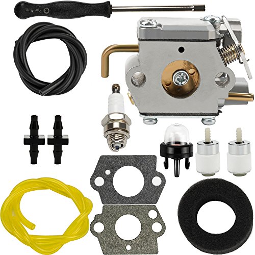 Dalom WT-827 Carburetor w Air Filter Fuel Line for Troy-Bilt 753-05133 TB10CS TB20CS TB20DC TB65SS TB70FH TB70SS TB90BC Trimmer TB310QS TB320BV Leaf Blower