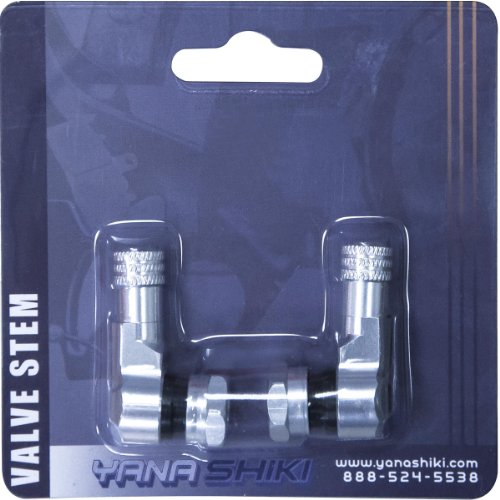 Yana Shiki VS101S Silver Right Angle Valve Stem Assembly for Motorcycle Tire Replacement