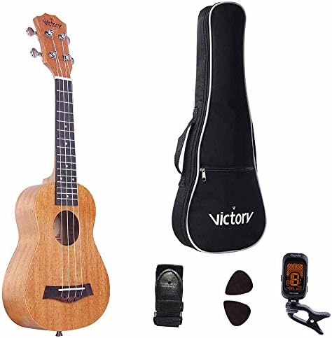 Ukulele Tenor Case Mahogany Aquila strings - Beginner Kit: Straps + Bag+ Picks+Tuner (23inch)