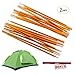 Overmont Camping Tent and Tarp Pole Replacement 142in x2 Aluminum Alloy Adjustable