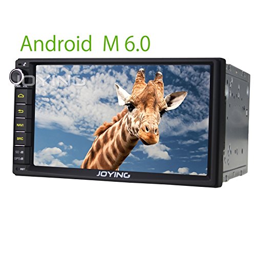 JOYING Universal GPS Navigation Android 6 Car Radio Double 2 Din Head Unit 7" Indash Touch Screen Stereo Car Autoradio for Nissan Honda Ford Hyundai etc with Bluetooth SWC Wifi Hotspot DVR USB
