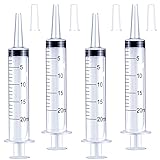 4 Pack 20mL Syringe for Liquid with Tip