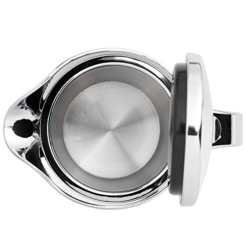 VonShef Double Wall Insulated Gravy Boat and Sauce Jug with Hinged Lid, Stainless Steel, 17 Oz