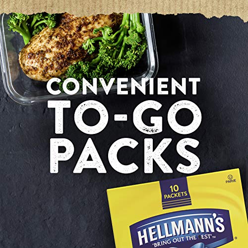 HELLMANN’S REAL MAYONNAISE, TO GO, 0.38 FL OZ EACH, 10 COUNT (PACK OF 1)