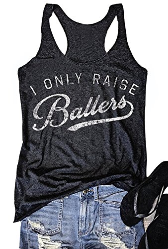 LANMERTREE Women Letter Tank Top Summer Sleeveless Funny Strap Tops Sporting Casual Tee Tops (S)