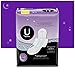 U by Kotex Security Ultra Thin Pads with Wings, Overnight, Unscented, 28 Count
