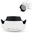 18-55mm Lens Hood Shade for Canon EF-S 18-55mm f/3.5-5.6 is STM & RF 24-50mm f/4.5-6.3 is STM Lens Replaces Canon EW-63C Hood for Canon Rebel T8i T7i T7 T6i SL3 SL2 EOS R8 R10 R7 90D 80D 77D-White