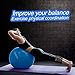CPOKOH Exercise Ball Anti-Burst Non-Slip Extra Thick Massage Fitness Ball for Yoga,Pilates,Workout, Balance, Therapy, Desk Chair with Foot Pump (Gray, 65cm) (Blue, 75cm)