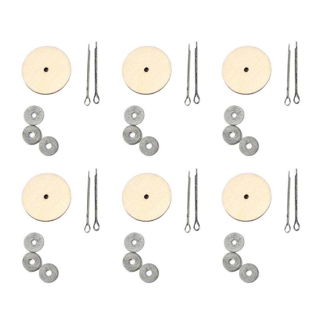 Milisten 10 Sets 30Mm Wooden Joint Accessories for DIY Crafts Flexible Doll Joints for Bear and Plush Toy Making