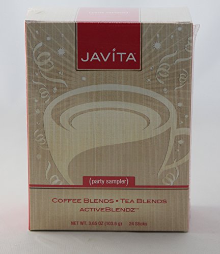 Javita Party Sampler Box: Coffee Blends, Tea Blends, & ActiveBlendz (24 Sticks)