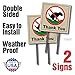 Oakley Graphics 2 Signs, No Pooping, Dog Poop Yard Sign, Thank You (Original (6