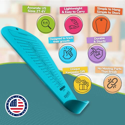 Squatchi Shoe Sizer for Baby, Toddler & Kids Home Foot Measuring