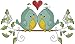 eGoodn Cross Stitch Stamped Kit Pre-Printed Pattern Love Birds, 11CT Aida Fabric Size 14.6” x 8.7