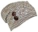 D&Y Women's Loose Knit Variegated Lightweight Skull Cap W/2 Buttons (One Size)