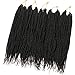 Xinxinshuyu 6 Packs 12 Inch Havana Twist Crochet Hair Mambo Twist Senegalese Crochet Braids Braiding Hair Extensions 75gram/22 Roots/Pack (#1B)