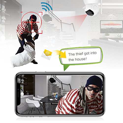 (Pro) Home Wireless IP Camera Haichendz 1080P HD WiFi Indoor Security Surveillance System Pan/Tilt Two-Way Audio & Night Vision Baby/Elder/Pet/Nanny Monitor … (White) (White No Card) - Thumbnail 5