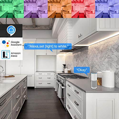 Elfeland LED Strip Lights Work with Alexa Google Assistant 32.8FT/10M 300 LEDs SMD5050 Dreamcolor Strip Lights Wireless Phone APP Controlled Rope Light Waterproof Flexible Tape Light Kit